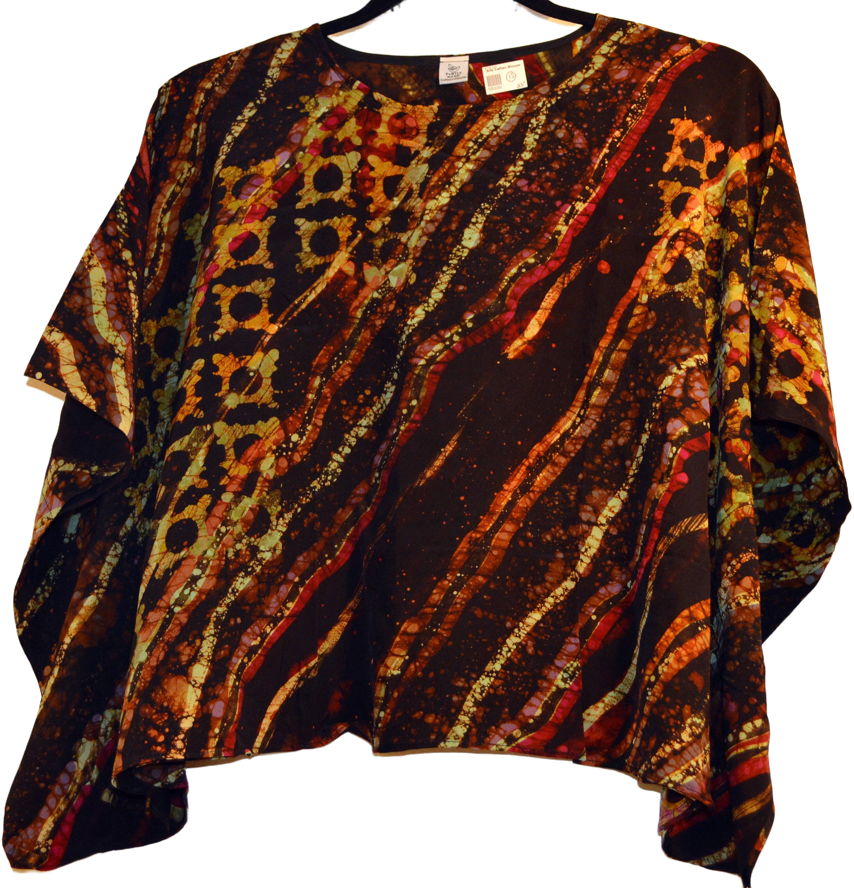 Hand Painted Batik Silk Blouse