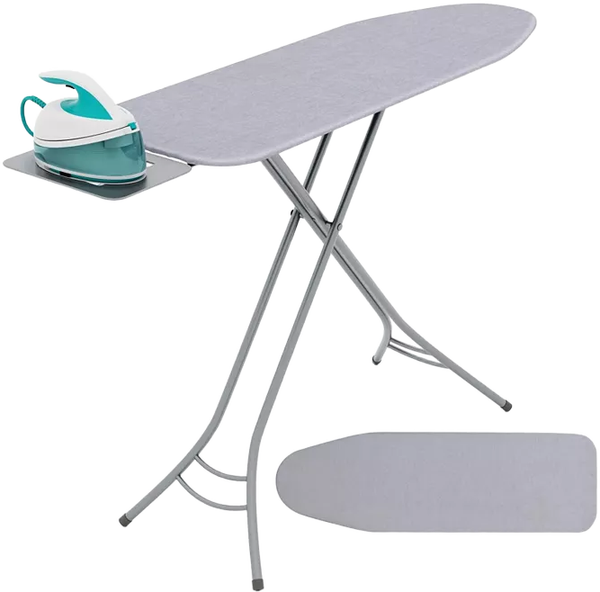Foldable Ironing Board with Iron Rest and Adjustable Height