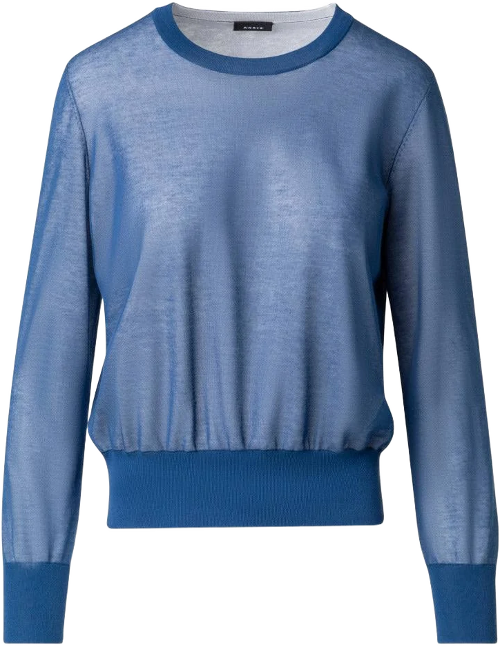 Akris Cotton Blend Semi Sheer Knit Sweater