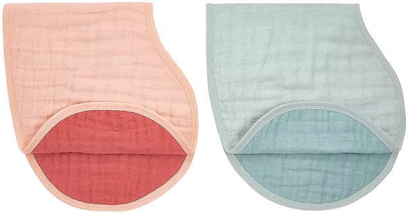 Aden and Anais Unisex Organic Cotton Burpy Bibs, 2 Pack