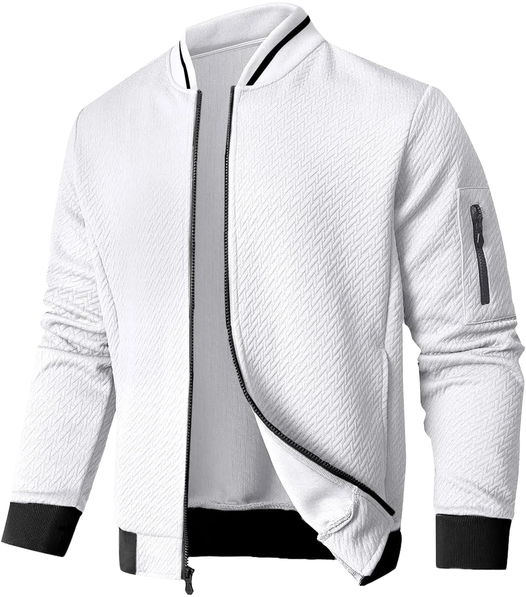 Men's Loose Fit Lightweight Bomber Jacket