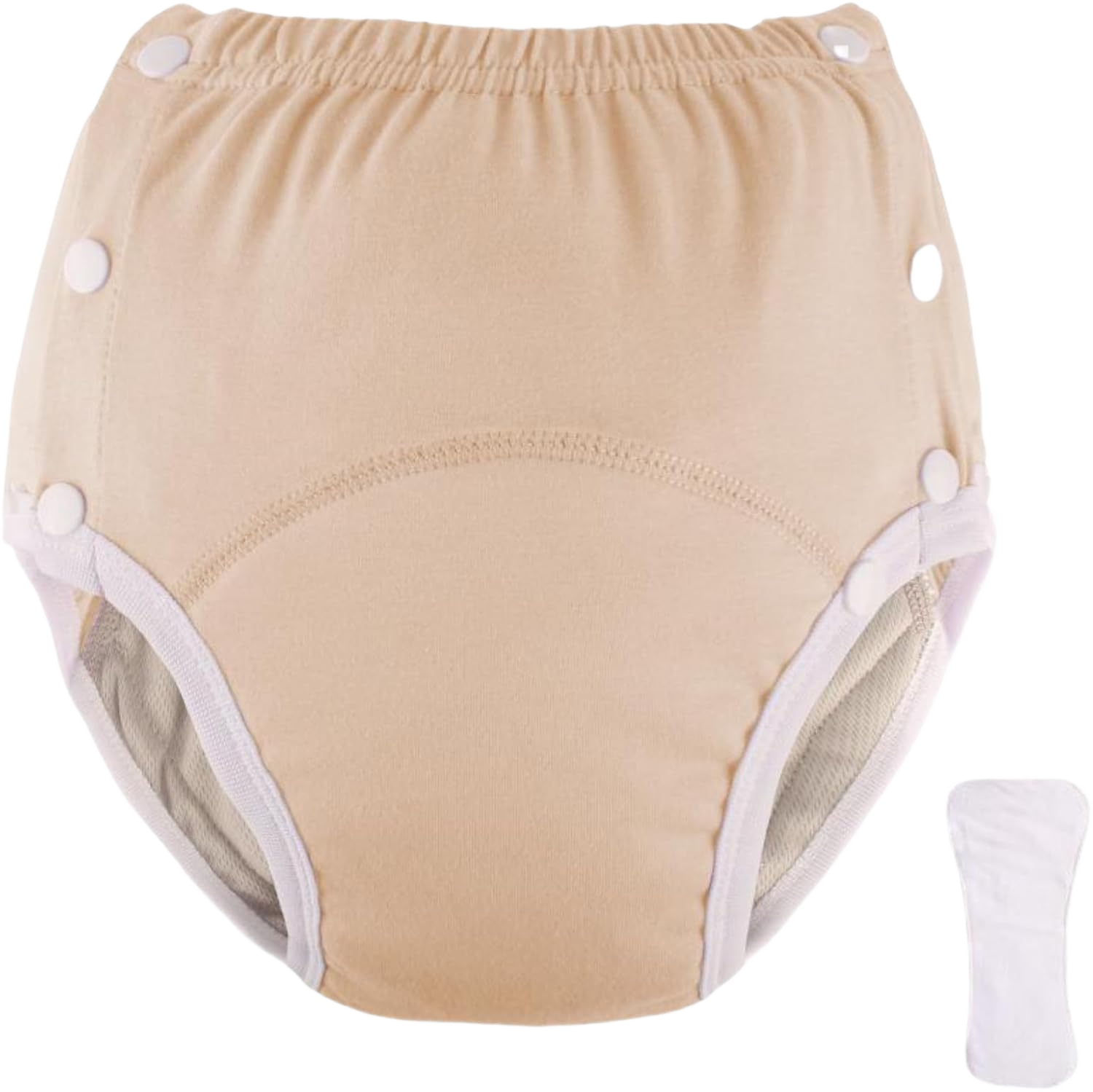 Pocket Nappies,Unisex Incontinence Cloth Diapers,Incontinence Diapers for Adults and The Elderly,Pure Cotton Diapers,Washable and Reusable,Unisex Diaper Underwear,Orange Orange Large