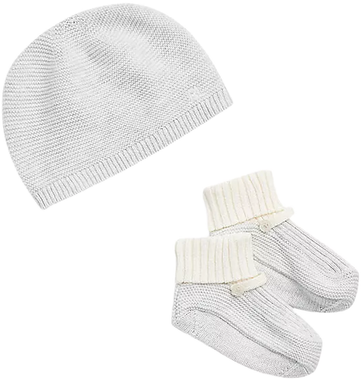 Ralph Lauren Unisex Organic Cotton Hat & Booties Set - Baby