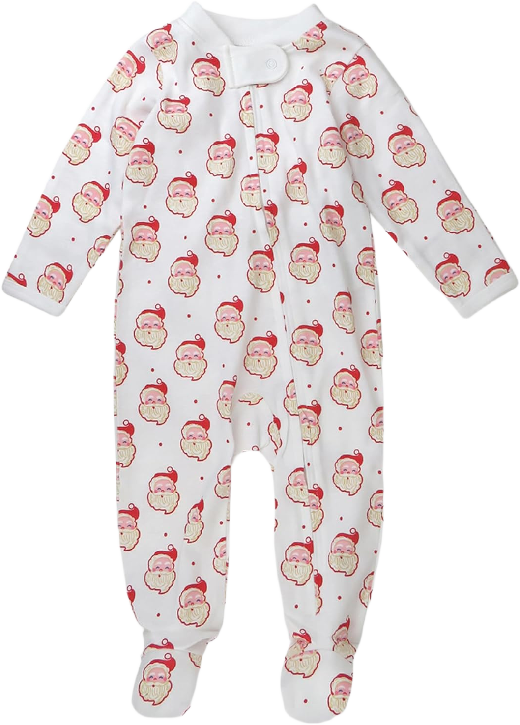 HonestBaby Baby 100% Organic Cotton Holiday Sleep & Play Footed One-Piece Pajama Ho Ho Ho Preemie