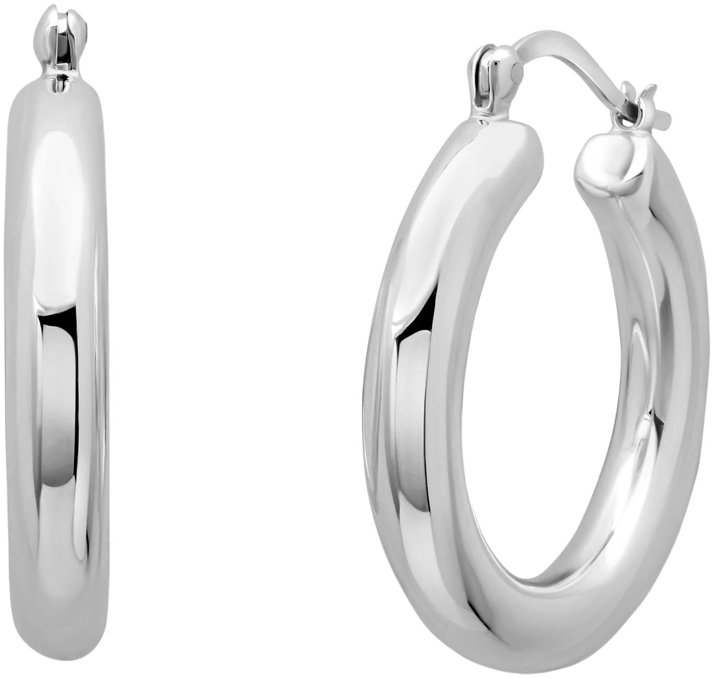 925 Sterling Silver Chunky Hoop Earrings