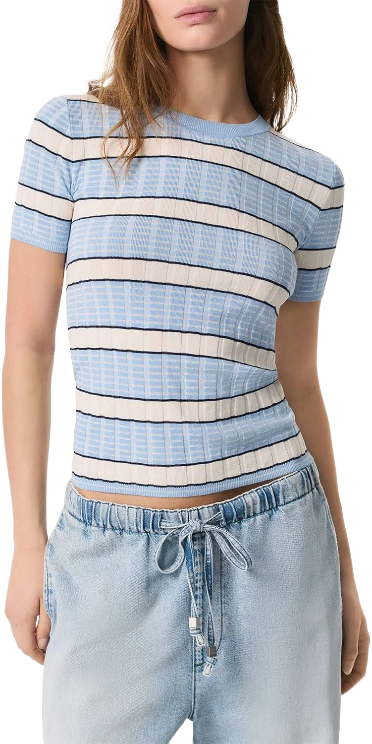 Rag & Bone Women's Eloise Stripe Short Sleeve Sweater