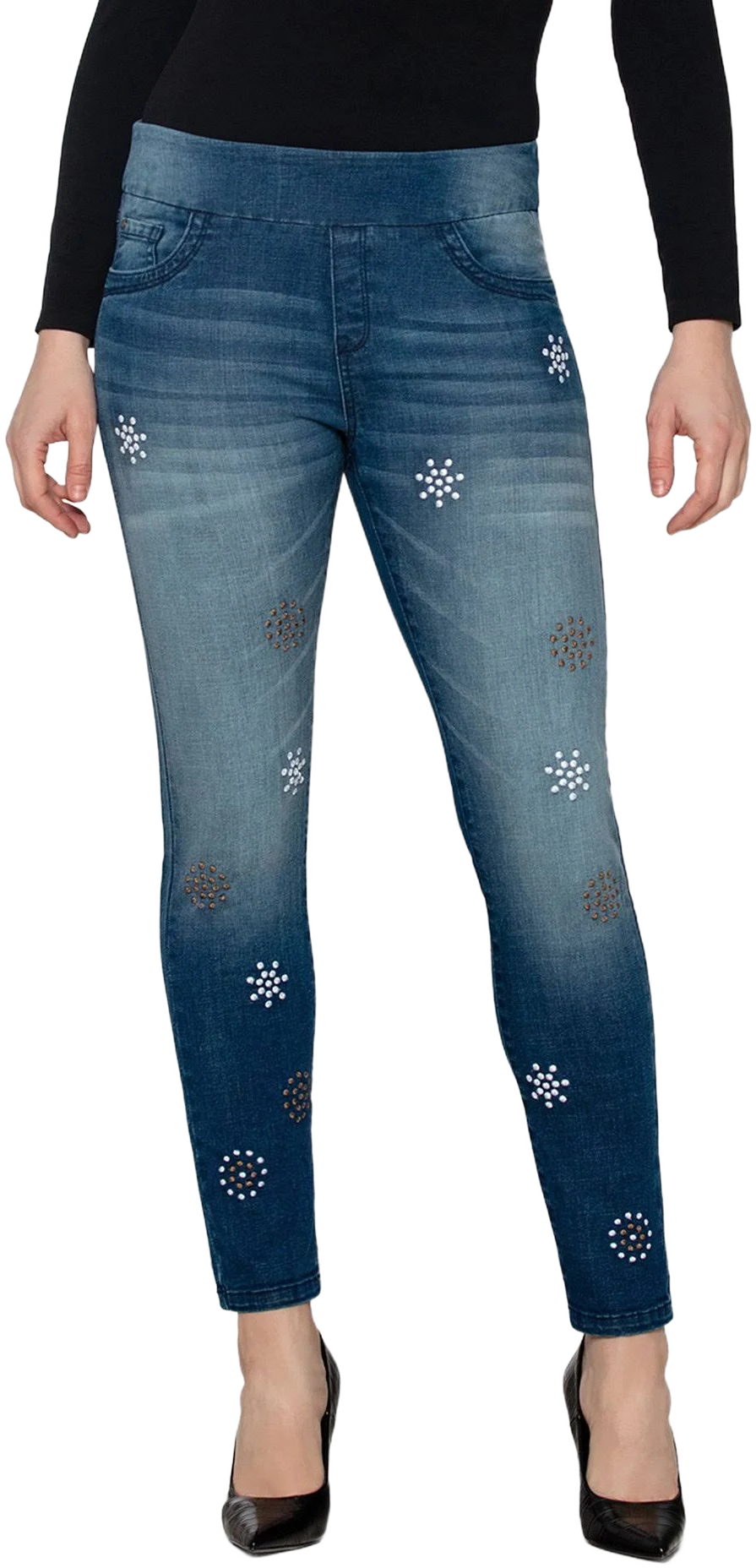 Bluberry Women's Mila Pull-On Ankle Length Denim