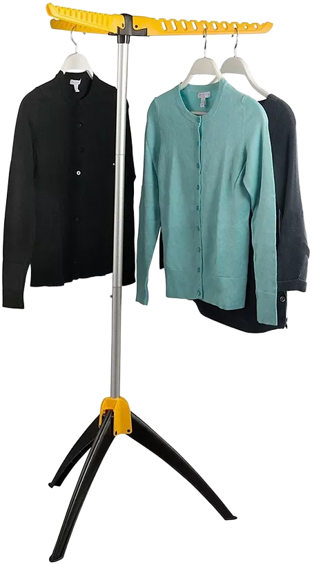 Homeitusa Foldable Clothes Drying Rack in Yellow - Portable Garment Drying Rack - Foldable Clothing Rack for Drying Clothes