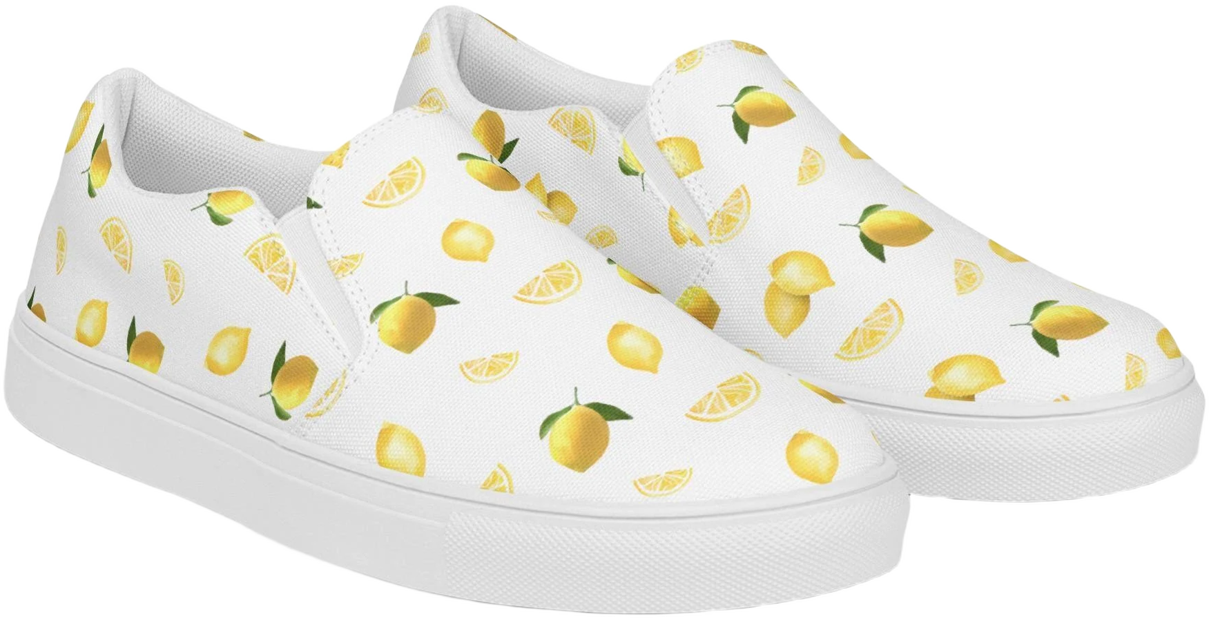 Women's Fruit-Inspired Canvas Slip-On Sneakers