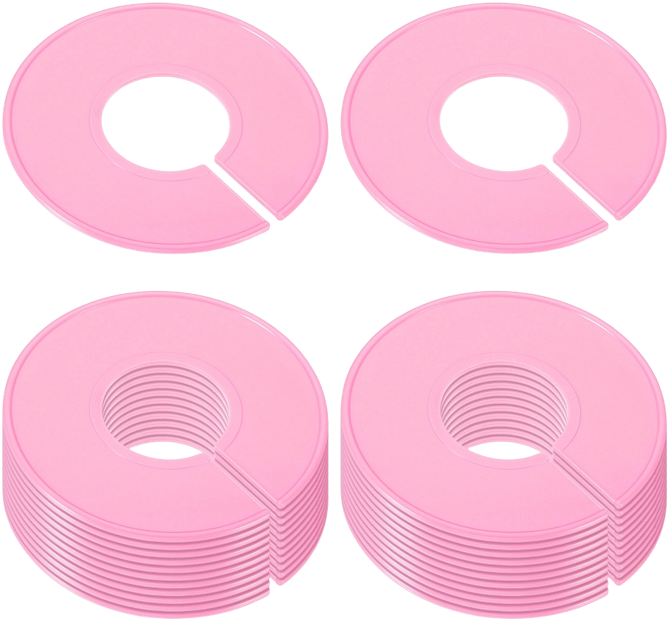 Unique Bargains Plastic Lightweight Durable Portable Clothing Rack Size Dividers 24 Pcs Pink