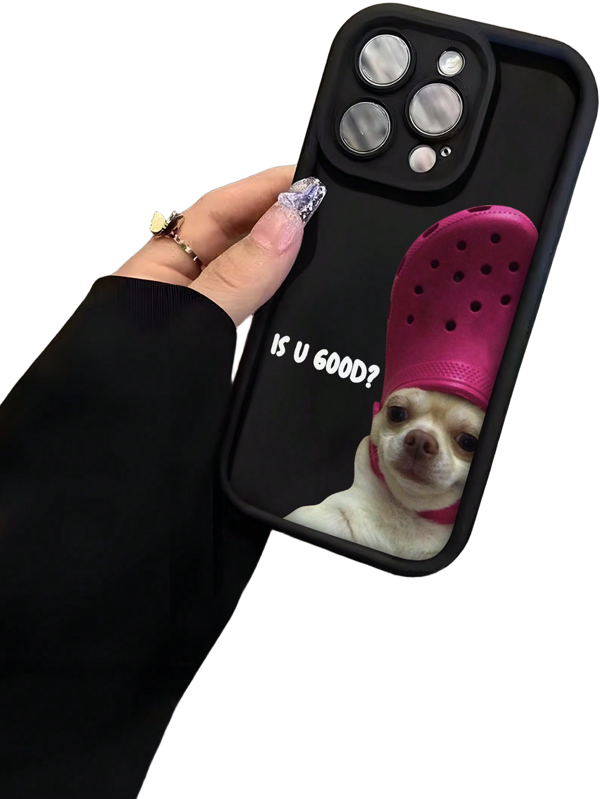 Apple 1pc Funny & Melancholic Dog Printed Frosted TPU Phone Case Compatible With IPhone, Soft Anti-Shock And Waterproof Protection