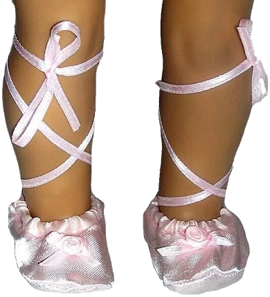 Pink Satin Ballet Slippers with Rose