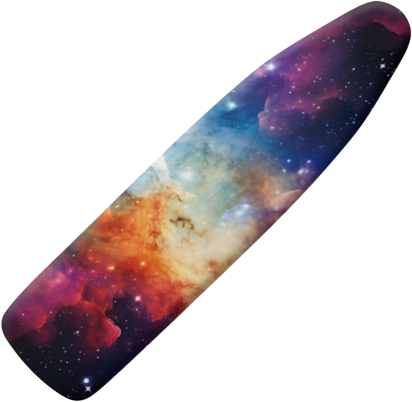 Galaxy Starry Standard Boards Ironing Pad Covers Reflects Heat Resist Staining Soft Fabric Iron Board Cover with Elastic Edge & 3 Hooks and Loops Easy to Clean