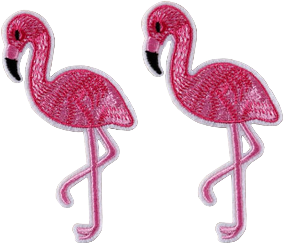 Flamingo Iron On Patches - 10 PCS Embroidered Iron Patches for Clothing,Jeans,Jackets,Hats,Shoes