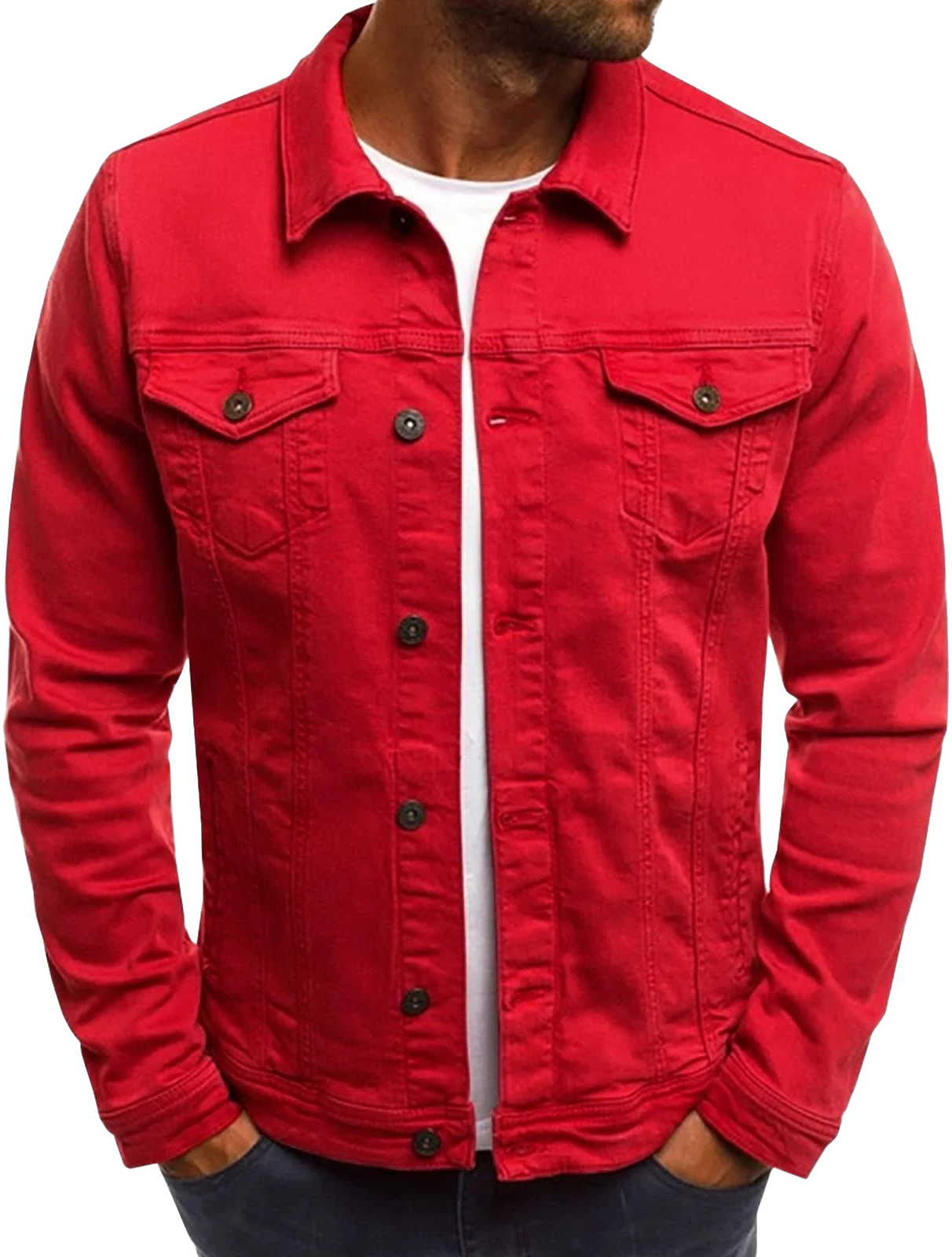 Men's Slim Fit Casual Denim Jacket