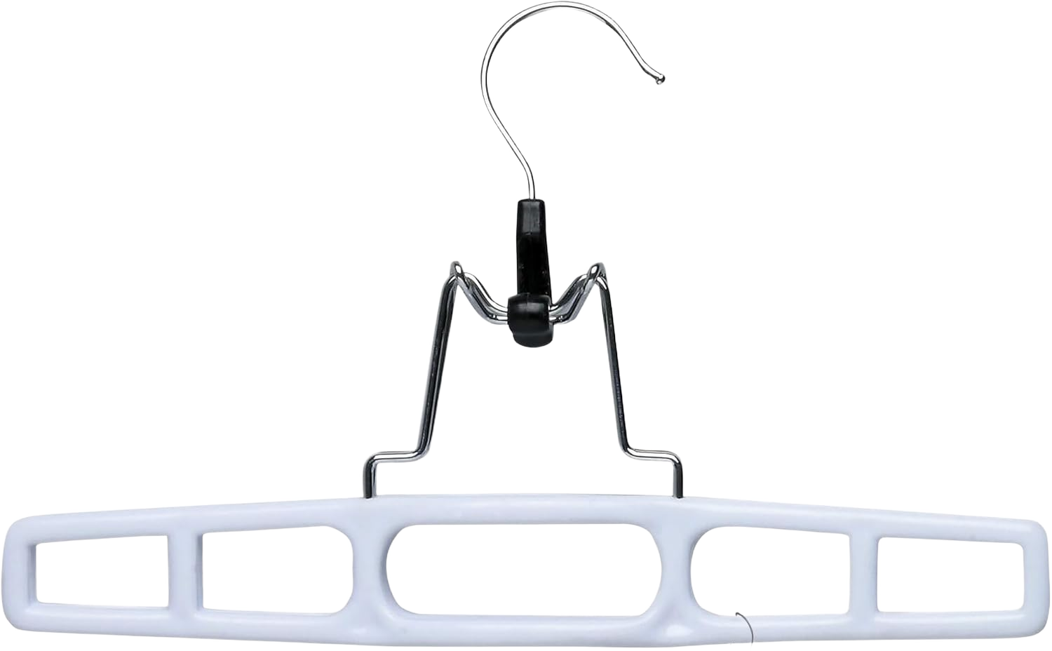 DEILSY™ Pants Hangers Skirt Hanger Pant with Locking Hook Versatile Skirt Hangers for Closet Organization White Jean for Men and Women Heavy Duty 10 Pack