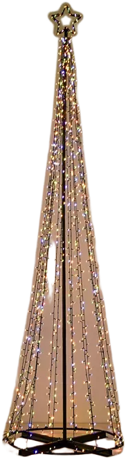 Yescom Vast-Starry 12Ft Solar Christmas Cone Tree Light 1120 LED Light 8 Function Outdoor Holiday Decor Warm White