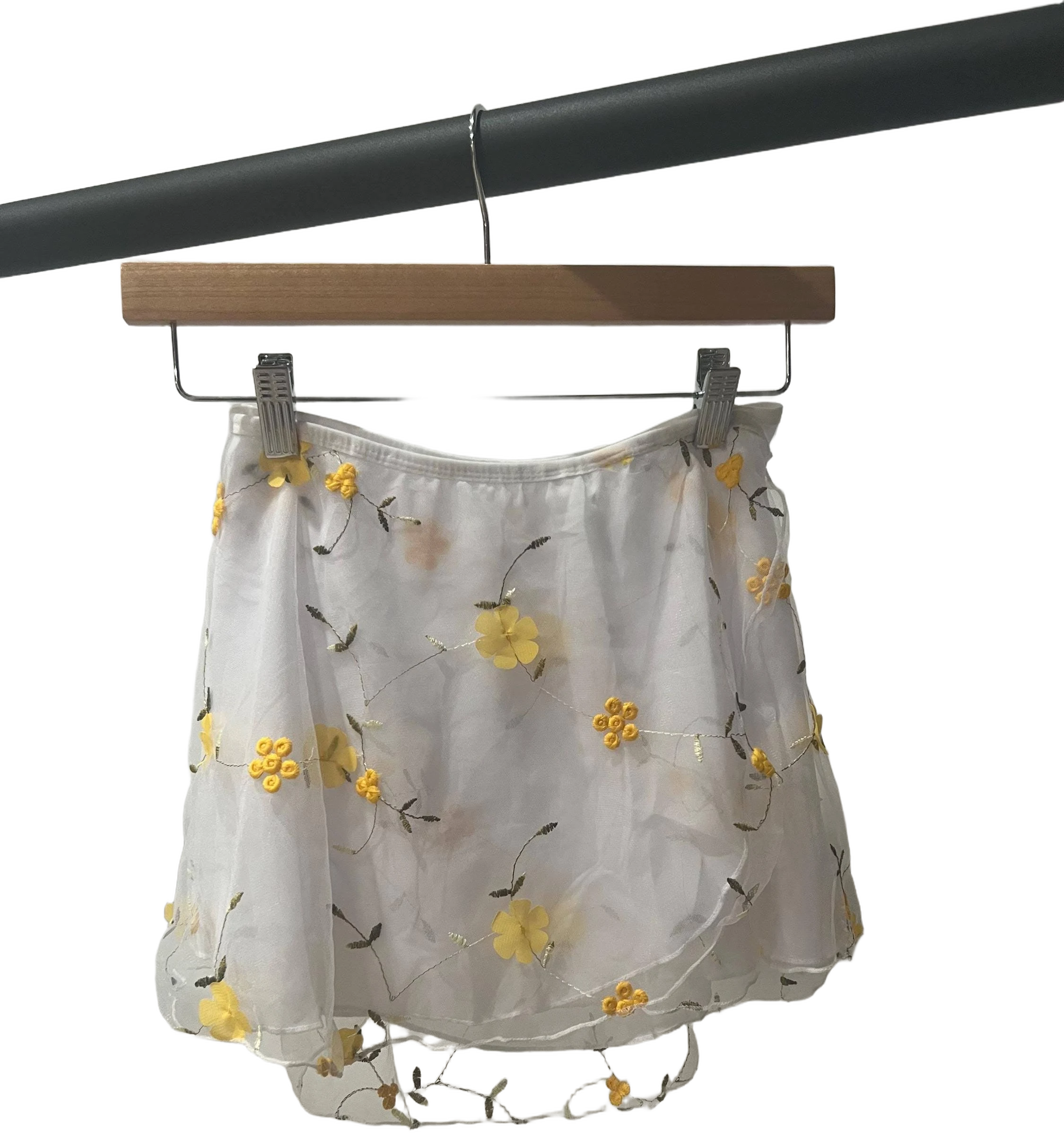 Floral Embroidery Ballet Wrap