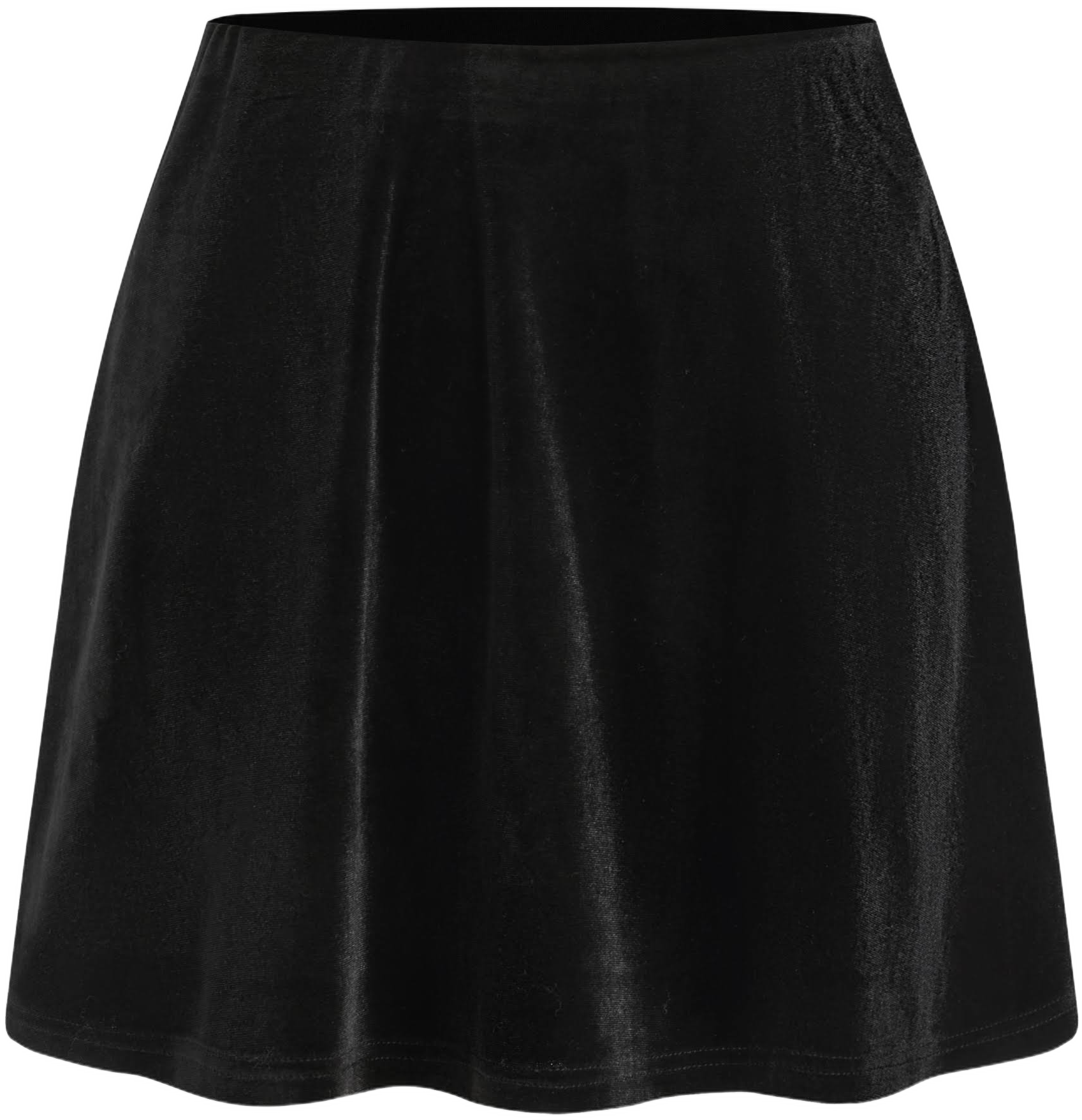 Velvet Ruffle Mini Skirt