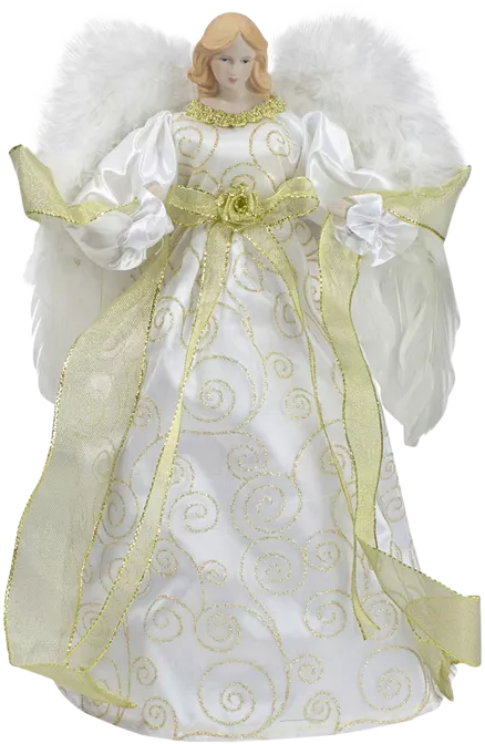 14" Angel in a Dress Christmas Tree Topper