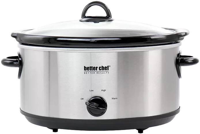 Better Chef 6 Quart Oval Slow Cooker with Removable Stoneware Crock