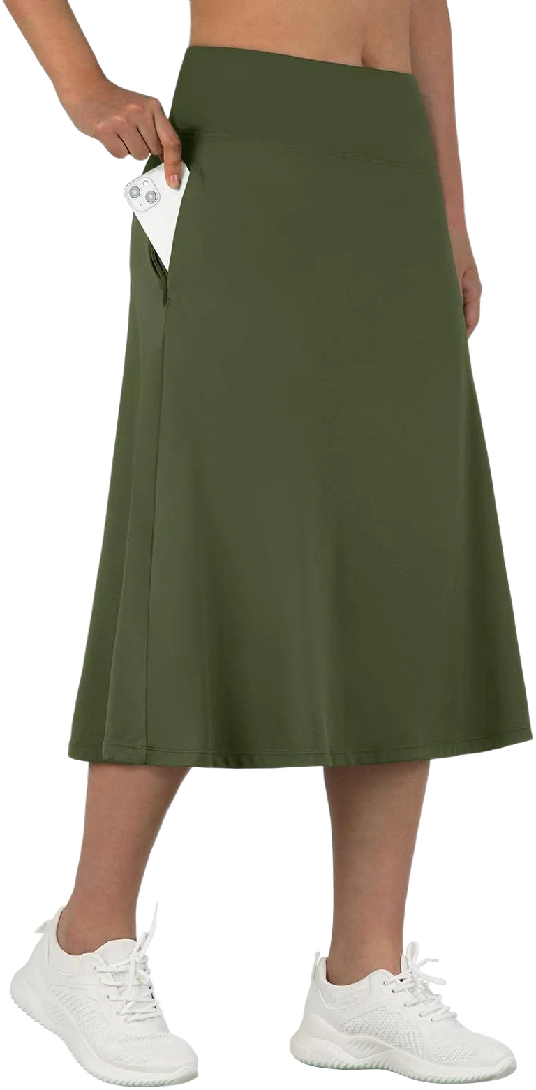 ANIVIVO Women's Midi Length Skorts with Pockets