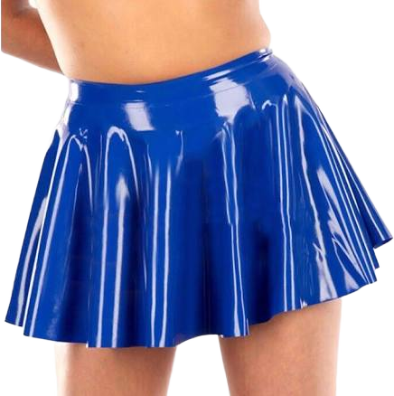 Women's A-line Solid Colour Rubber Mini Skirt