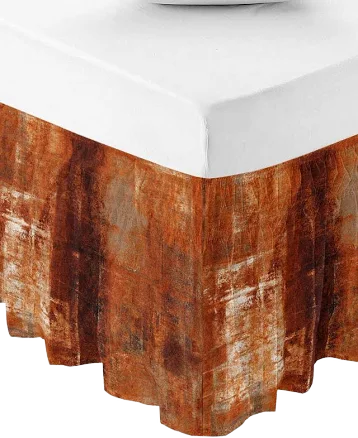 Burnt Orange Adjustable Elastic Bed Skirt