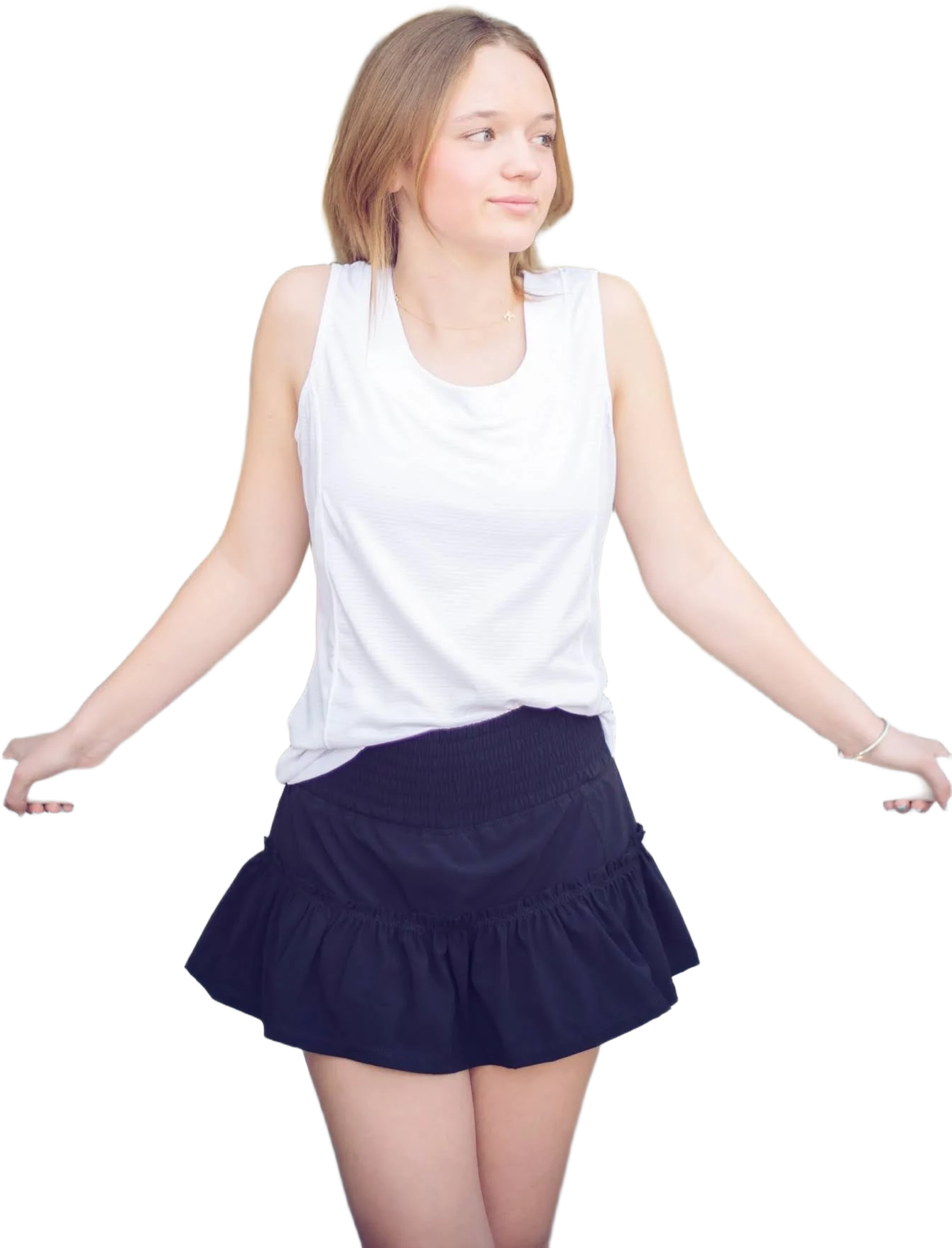The Bubble Lexi Ruffle Back Tennis Top