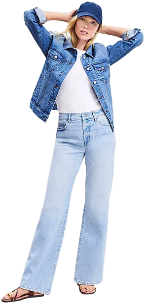 Loft Women's Mid Rise Relaxed Straight Jeans