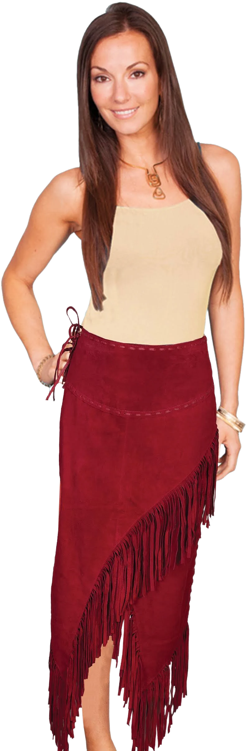 Scully Womens Leather Suede Skirt