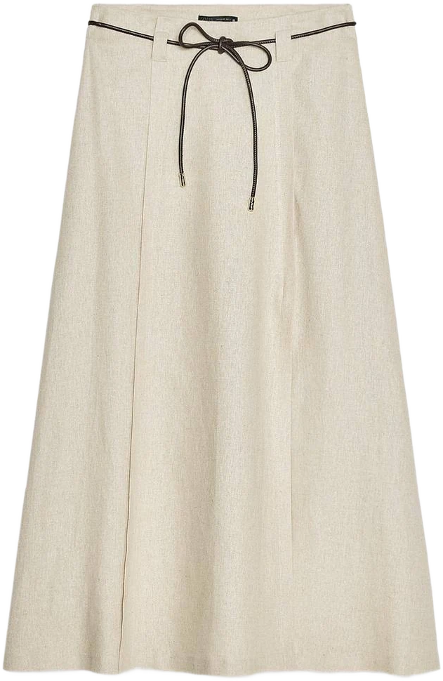 Zara Women's Linen Midi Skirt
