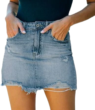 Riforla Women's Sexy Denim Waist Skirt