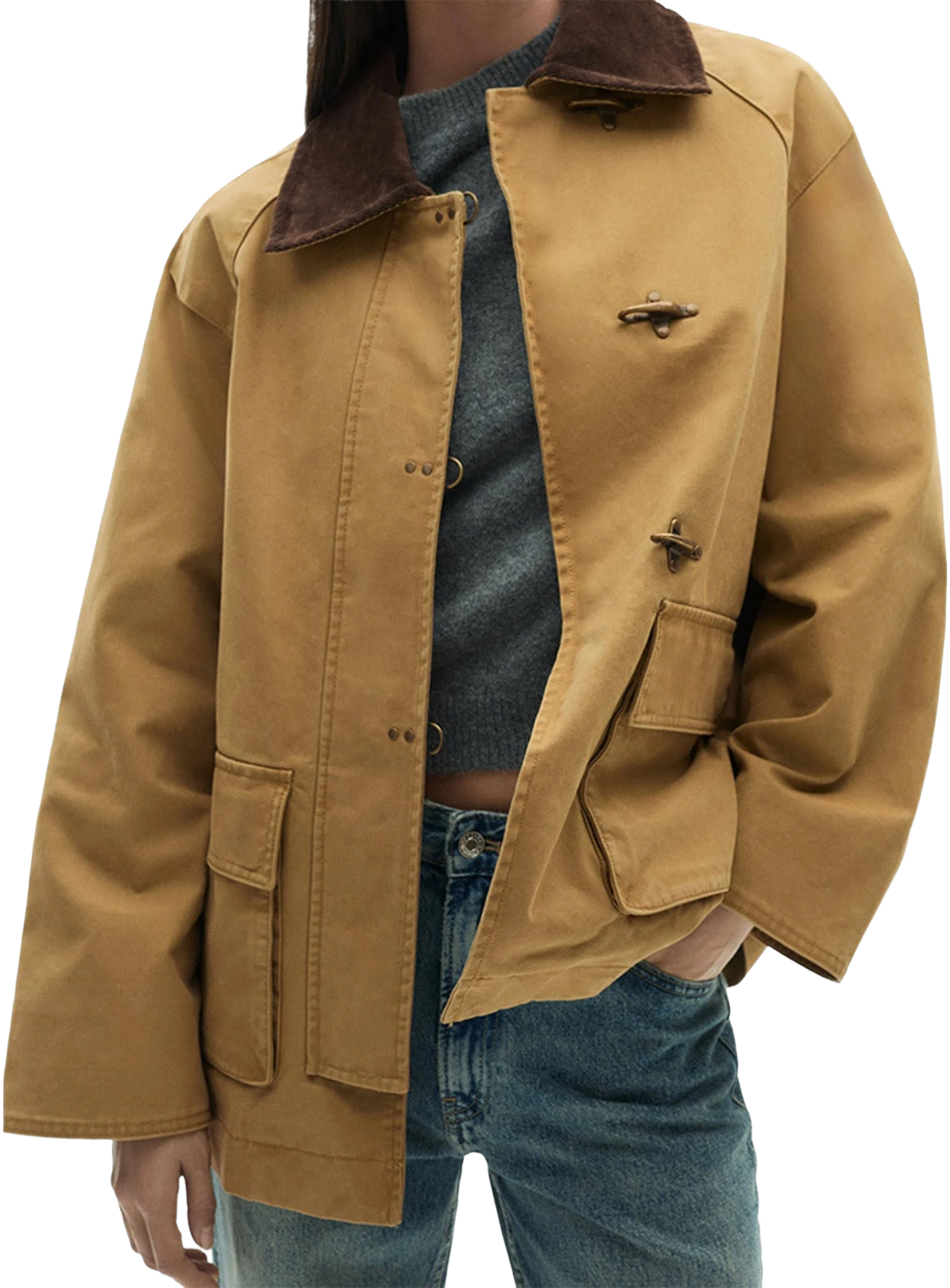 Lumister Women's Oversized Canvas Barn Jacket