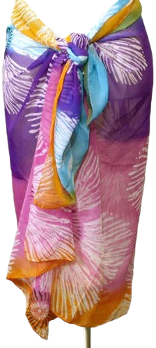 Wrapables Vibrant Floral Chiffon Sarong