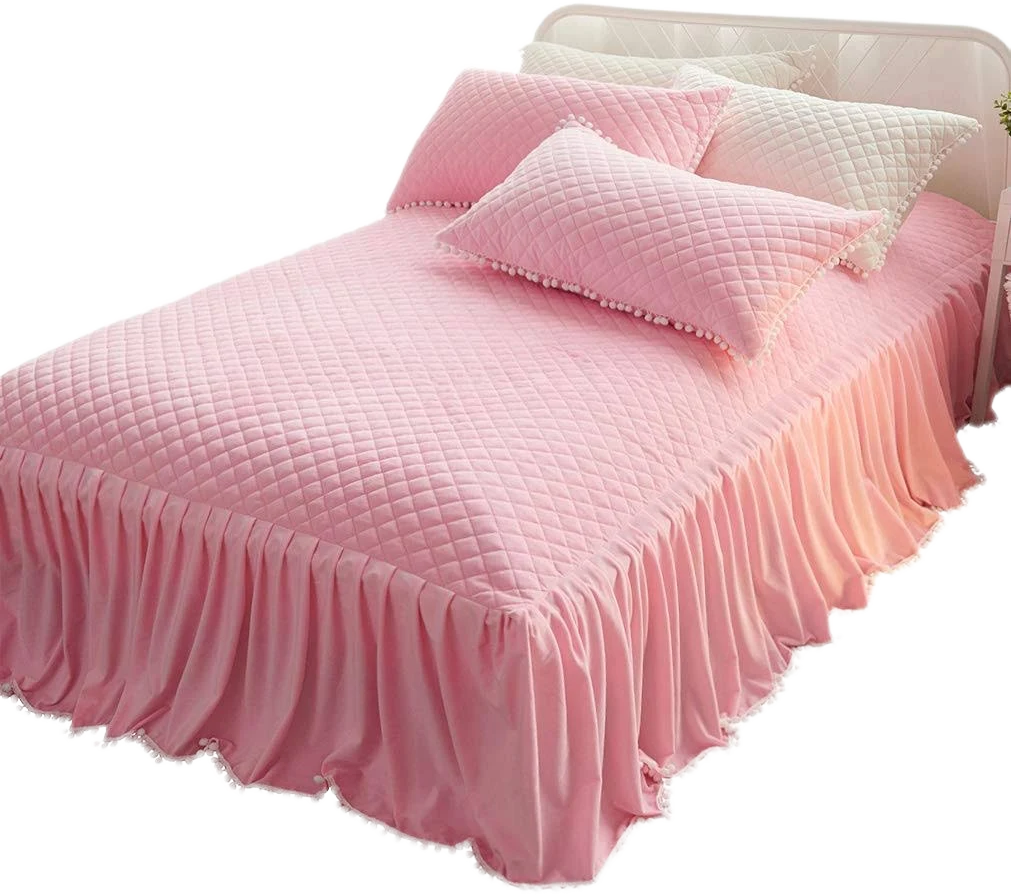 LIFEREVO Luxury Velvet Bed Skirt