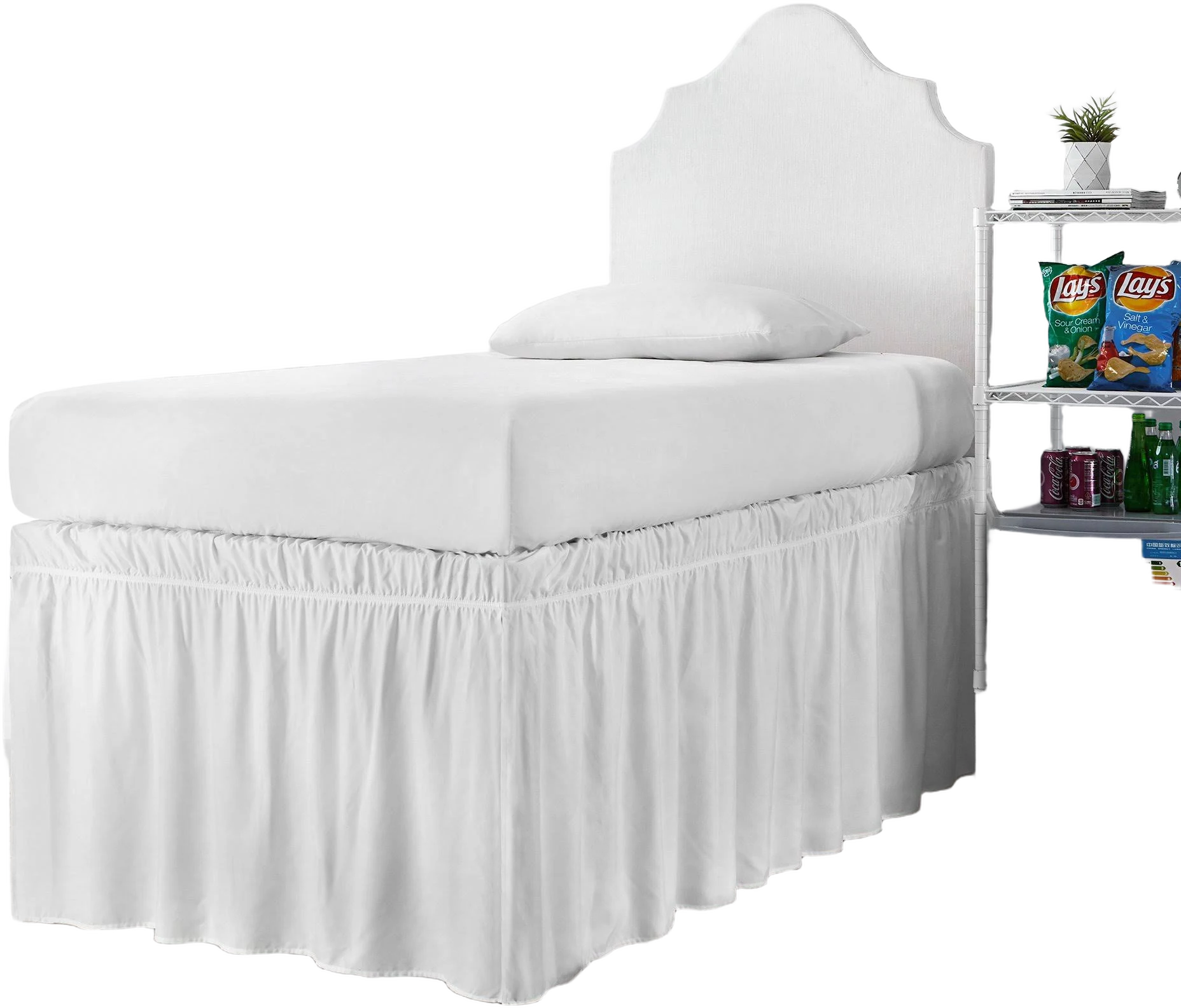 Dormco Ruffled Dorm 32-inch Drop Bed Skirt