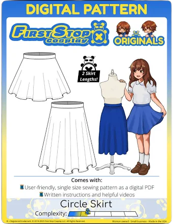 FSCO Women's Digital Dual-Length Circle Skirt