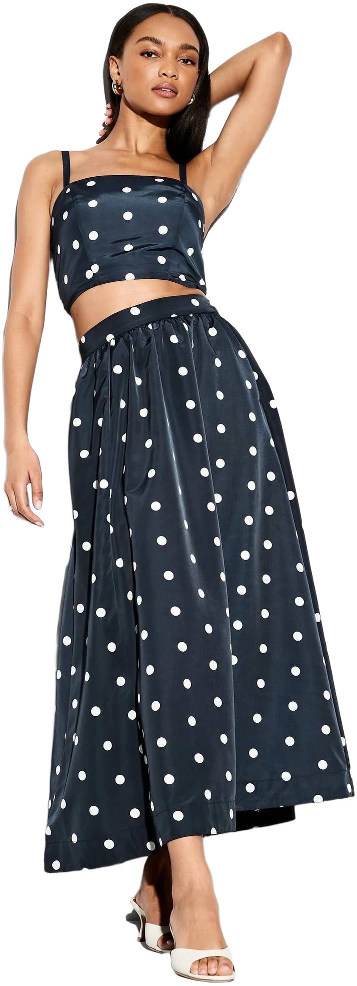 Old Navy Women's High-Waisted Taffeta Midi Skirt