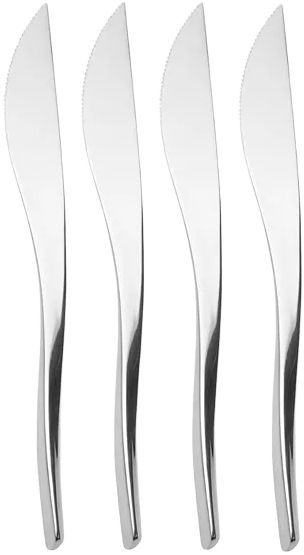 Nambe Anna Stainless Steak Knives, Set of 4