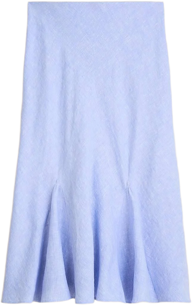 J.Crew Women's Gwyneth Linen Flounce-Hem Slip Skirt