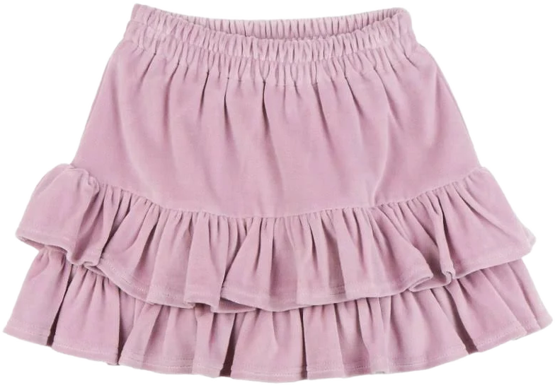 Frill Velvet Mini Skirt