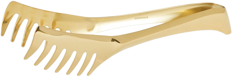 Living stainless-steel spaghetti tongs