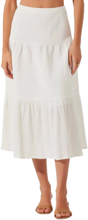 Astr The Label Tiered Midi Skirt