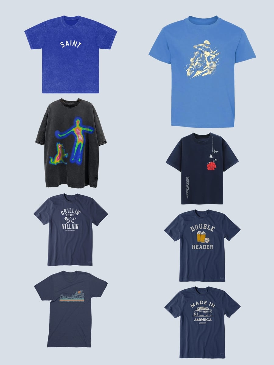 Rock the Royal Blue Graphic Tee with Style!