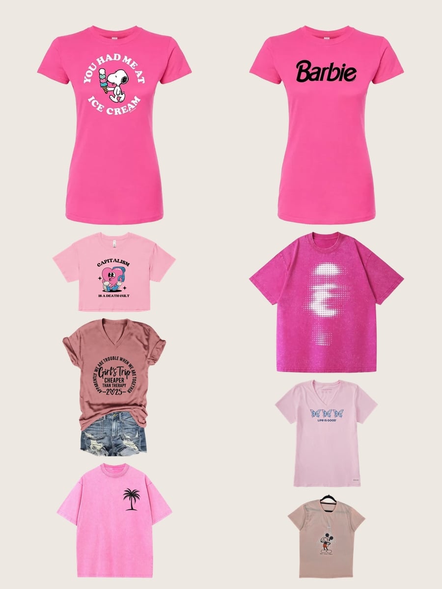 Rock That Light Pink Graphic Tee with Style!