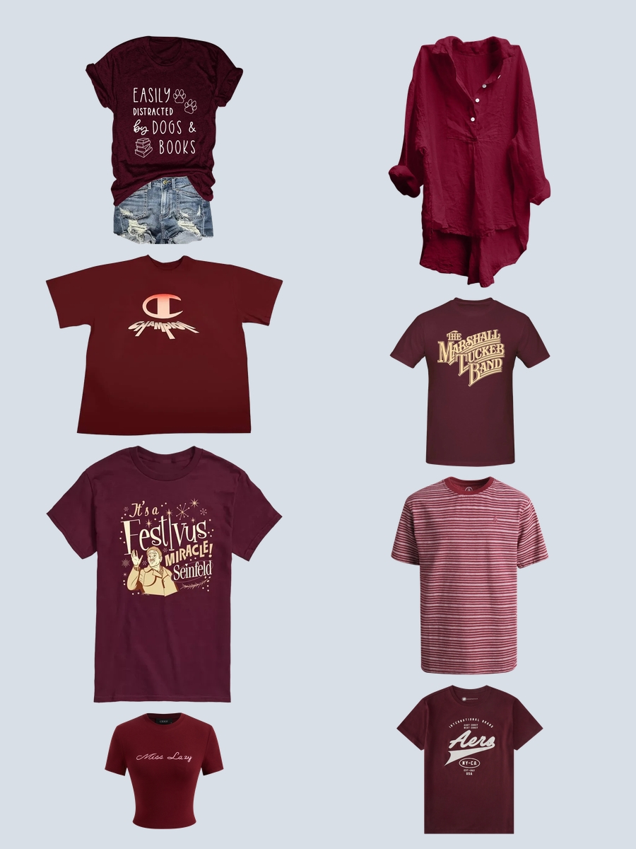 Burgundy Graphic Tee: Style It Right!
