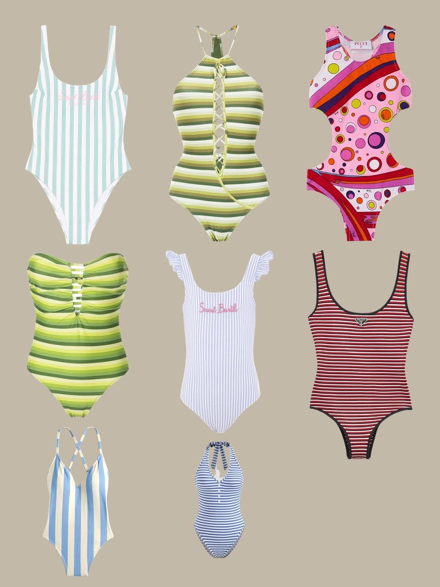 Beach House Swimsuits: Stripes Steal the Scene