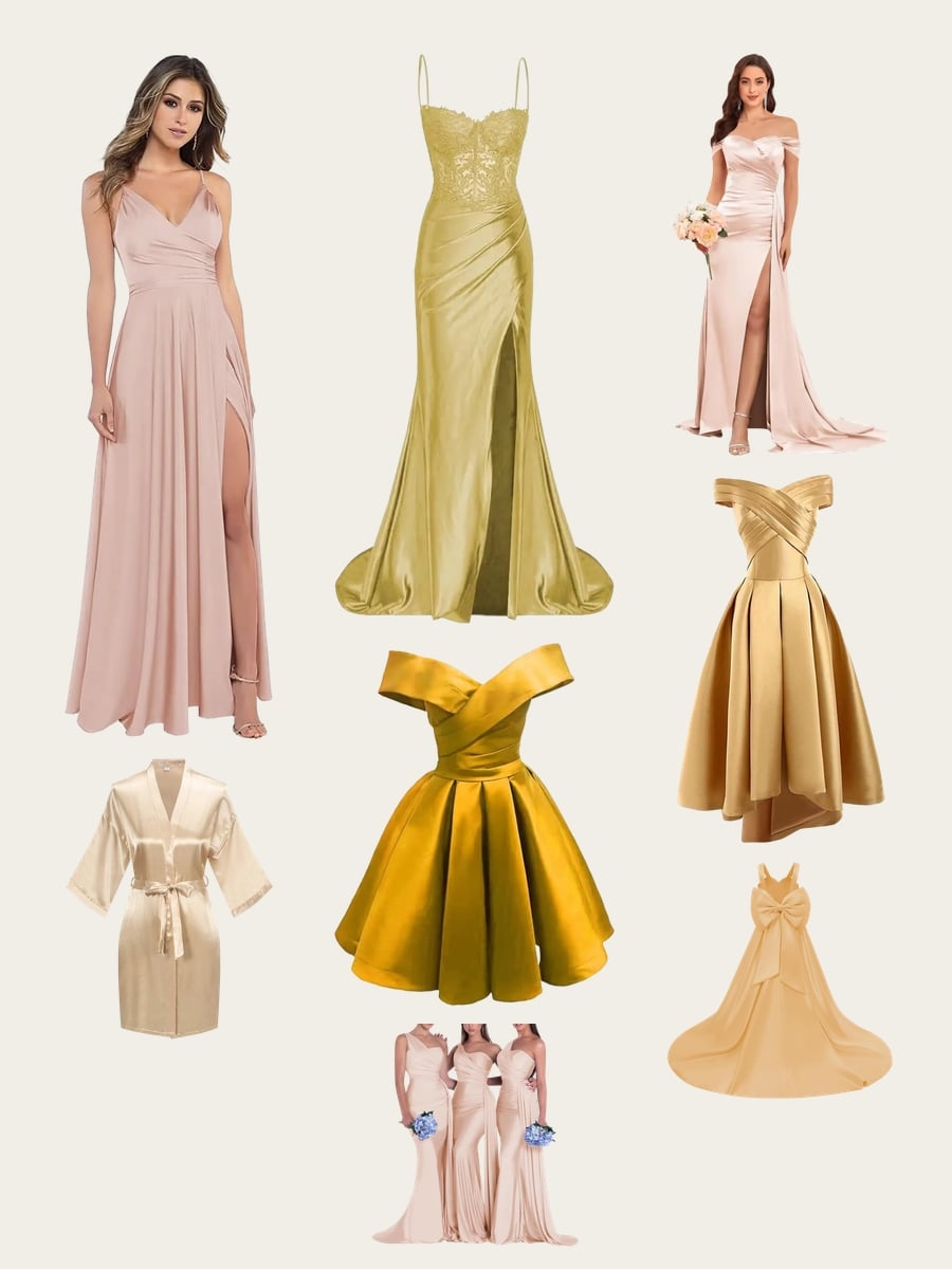 Dazzle with Rose Gold Bridesmaid Dresses!
