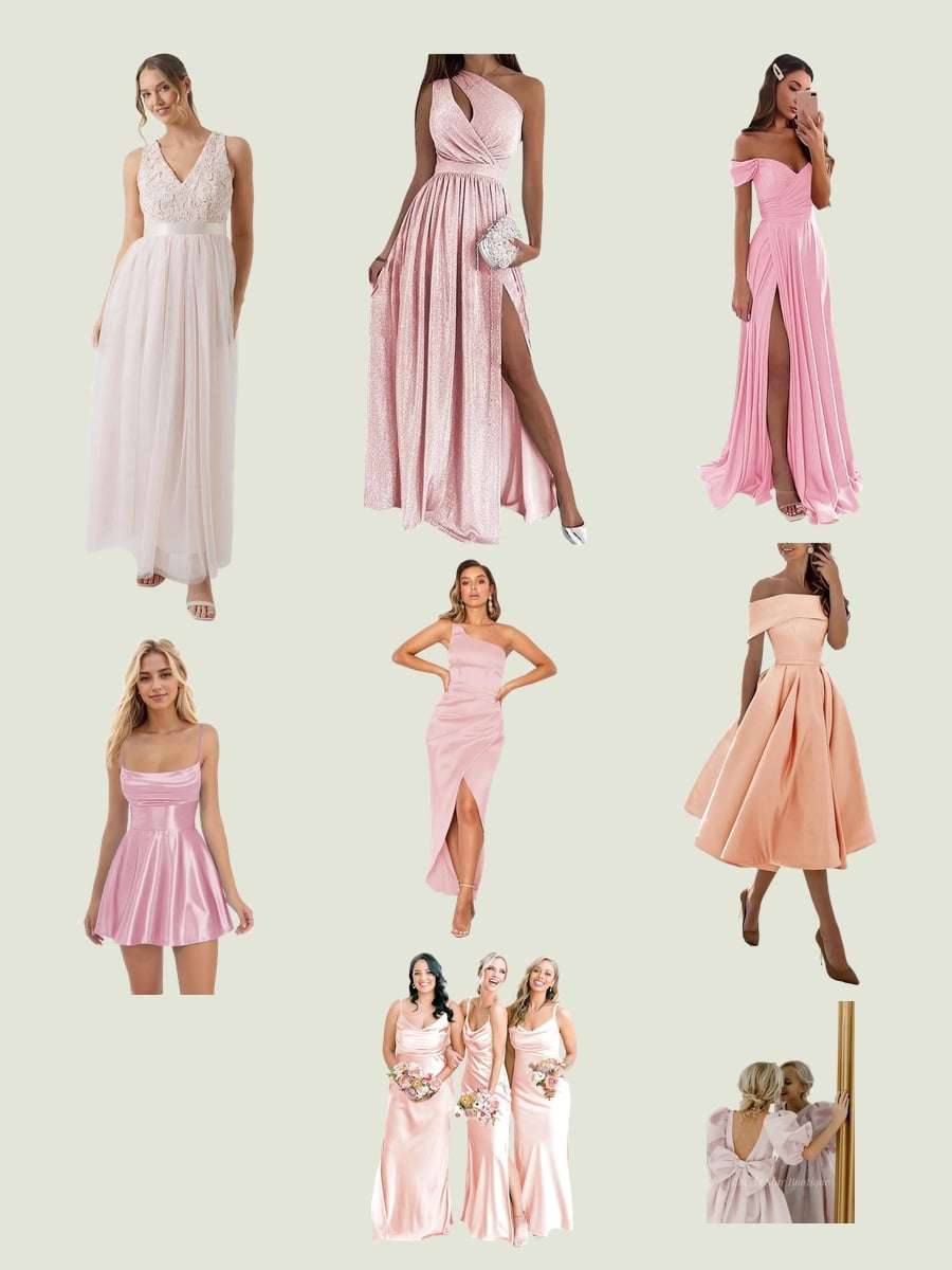 Satin Bridesmaid Dresses: Blush and Beyond